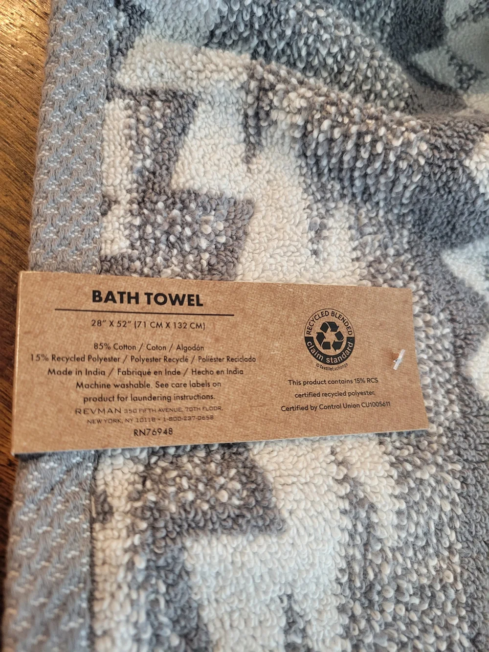 Wrangler Southwestern, Aztec, Gray & White Patterned Towels